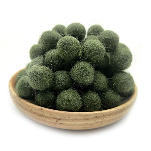 LUMoony 20Pcs 15mm Filzkugeln Bunt Pom Poms Filz Pompoms Mini Basteln Bunte Pompom Natural Felted Wool Wollknäuel Filz Pom Pom Perlen DIY Zubehör Girlanden von LUMoony