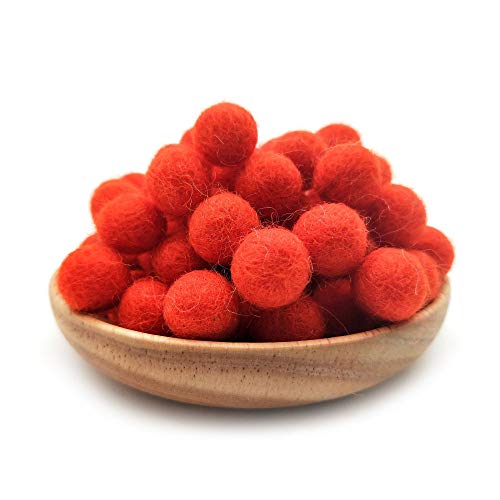 LUMoony 20Pcs 15mm Filzkugeln Bunt Pom Poms Filz Pompoms Mini Basteln Bunte Pompom Natural Felted Wool Wollknäuel Filz Pom Pom Perlen DIY Zubehör Girlanden von LUMoony