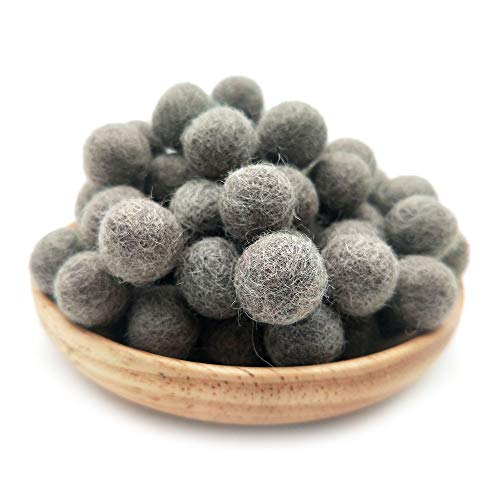 LUMoony 20Pcs 15mm Filzkugeln Bunt Pom Poms Filz Pompoms Mini Basteln Bunte Pompom Natural Felted Wool Wollknäuel Filz Pom Pom Perlen DIY Zubehör Girlanden von LUMoony