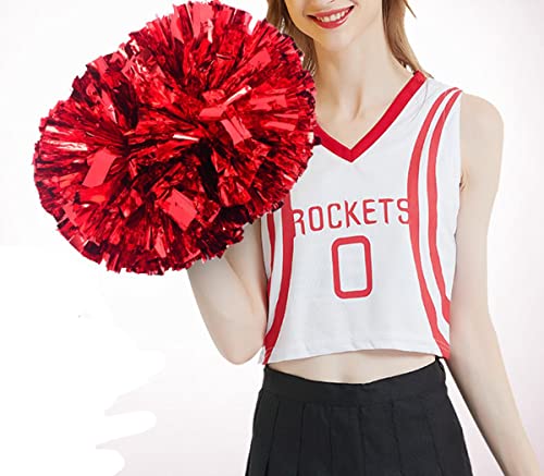 LUMoony 2Pcs Cheerleading Pompoms Kunststoff Cheerleading Pom Poms Cheerleader Tanzwedel Puschel Cheerleader Pompoms Cheerleader Pompons Handblumen für Sportwettbewerb Urlaub feiern von LUMoony