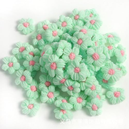 LUMoony 30Pcs Gehäkelte Blumenapplikationen 3cm Blumen Patches Gestrickte Applikationen zum Aufnähen DIY Nähapplikationen Verzierungen Mit Kleinen Blumen Hochzeitssachen Kleidung Patchr zierungen von LUMoony