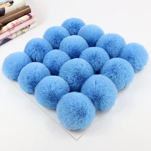 LUNYY 10 STÜCKE Künstliche Plüschkugeln Kunstpelz Pompom Für DIY Ring Schlüsselanhänger Schuhe Hut Pom Pom Nähen Handwerk Zubehör Material 6/7/8 cm von LUNYY