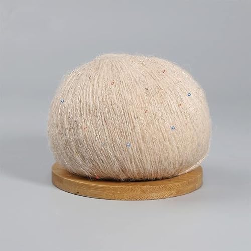 LUNYY 50 g Mohair Dünnes Strickgarn mit Pailletten Häkeln Flauschig Gestrickt Mode Baby Weiche Spitze Wollfaden Pullover Schal Perlen Garne von LUNYY