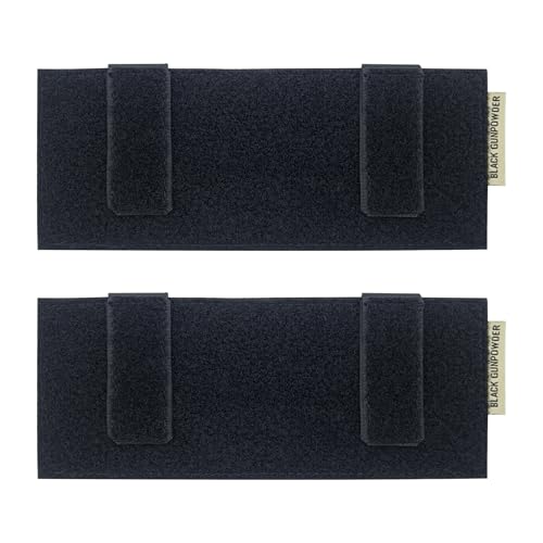 Tactical velcro patches Morale Patches Board Even Number MOLLE Hook & Loop Mounting Placard Platform (Black 2piece) von LUNZHAN