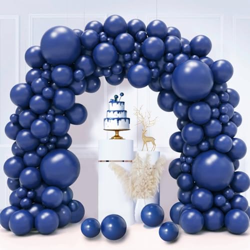 Luftballons Blau, 130 Stück Ballon Girlande Marineblau, 18 12 10 5 Zoll Helium Luftballon Girlande Dunkelblau, Nachtblau Luftballons Geburtstag Babyparty Jahrestag Abschlussfeier Party Deko von LUOBITO