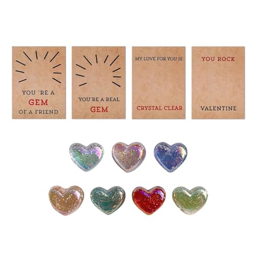 LUOFENG 24-teilige Valentinstagskarte mit herzförmigem Kristallstein, Liebeskarte, Geschenk für besondere Anlässe und bedeutungsvolle Feiern von LUOFENG