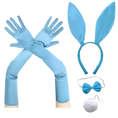 LUOFENG Cosplay Animes Kostüm Set Kaninchen Ohren Stirnband Bowtie Schwanz Maskeraden Party Sexy Dress Up Anzug Comics Zeigen Frauen Outfit von LUOFENG