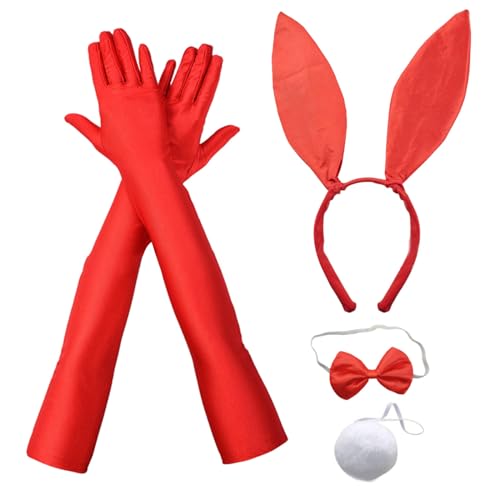 LUOFENG Cosplay Animes Kostüm Set Kaninchen Ohren Stirnband Bowtie Schwanz Maskeraden Party Sexy Dress Up Anzug Comics Zeigen Frauen Outfit von LUOFENG