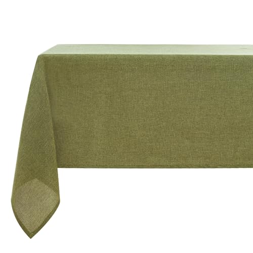 LUOLUO Rechteckige Tischdecke Faux Leinen Tischdecke Waschbare Tischdecke für Esszimmer Partys Küche Restaurant Olive 140 x 140 cm von LUOLUO