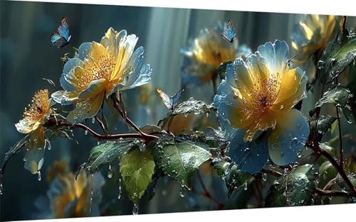 Diamond Painting Blume Diamond Painting XXL 100x300cm, 5D Crystal Art Schmetterling Muster DIY Eckige Steine Vollbohrer Mosaik Bastelset Erwachsene für Zimmer Deko Wohnzimmer, Geschenke -ly2507BR Diamond Painting Blume Diamond Painting XXL 100x300cm, 5D Crystal Art Schmetterling Muster DIY Eckige Steine Vollbohrer Mosaik Bastelset Erwachsene für Zimmer Deko Wohnzimmer, Geschenke -ly2507BR von LUOLYYEI