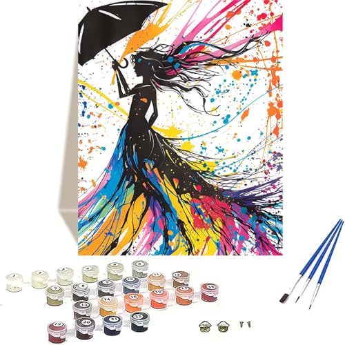 Japan Malen Nach Zahlen Erwachsene, Frau Malen Nach Zahlen kinder Leinwand mit Pinseln und Acrylfarbe, DIY Paint by Numbers Adult und Anfänger, für Home Decor, Geschenk - Ohne Rahmen 100x135CM G-4 von LUOLYYEI