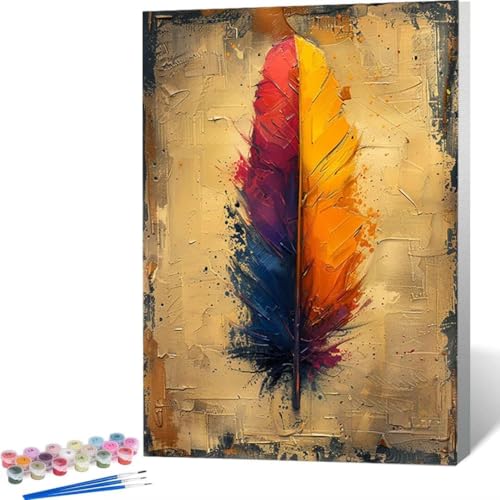 LUOLYYEI Malen Nach Zahlen Erwachsene, Malen Nach Zahlen DIY Handgemalt Ölgemälde Kit für Anfänger und Erwachsene Mit Pinseln und Acrylfarbe, Ohne Rahmen 30 x 40cm Traum Blätter X-5 von LUOLYYEI