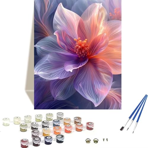 LUOLYYEI Malen Nach Zahlen Erwachsene 100 x 135 cm Kleines Format - Malen Nach Zahlen Kinder Blume - Magnolie Paint by Numbers Basteln DIY Bastelset Leinwand Als Geschenk Home Wand Dekor 6-6 von LUOLYYEI