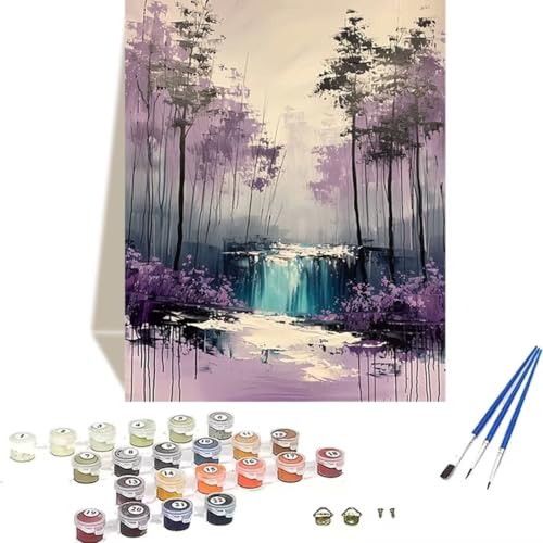 LUOLYYEI Malen Nach Zahlen Erwachsene 100 x 135 cm Kleines Format - Malen Nach Zahlen Kinder Fallen - Landschaft Paint by Numbers Basteln DIY Bastelset Leinwand Als Geschenk Home Wand Dekor Z-C von LUOLYYEI