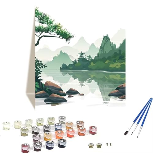 LUOLYYEI Malen Nach Zahlen Erwachsene 100 x 135 cm Kleines Format - Malen Nach Zahlen Kinder Landschaft - Berg Paint by Numbers Basteln DIY Bastelset Leinwand Als Geschenk Home Wand Dekor D-A von LUOLYYEI