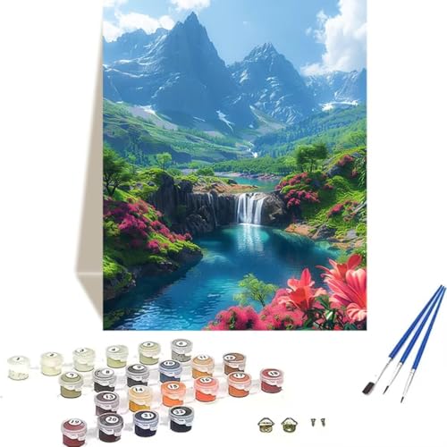 LUOLYYEI Malen Nach Zahlen Erwachsene 100 x 135 cm Kleines Format - Malen Nach Zahlen Kinder Wald - Landschaft Paint by Numbers Basteln DIY Bastelset Leinwand Als Geschenk Home Wand Dekor X-G von LUOLYYEI