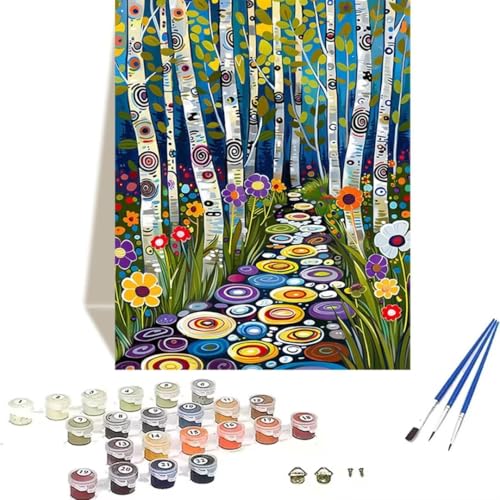 LUOLYYEI Malen Nach Zahlen Erwachsene Wald, Malen Nach Zahlen Kinder Paint by Numbers, DIY Traum mit Pinseln und Acrylfarben Handgemalt Ölgemälde Leinwand für Home Décor, Ohne Rahmen 100x135cm 7-O von LUOLYYEI