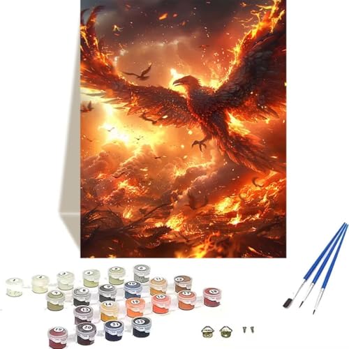 LUOLYYEI Malen nach Zahlen für Erwachsene: Beginner to Advanced Number Painting Kit Malen Nach Zahlen Kinder – Adler DIY Kunst and Crafts – Kits enthalten Acrylfarbe – Himmel 70 x 95 cm 3-0 von LUOLYYEI