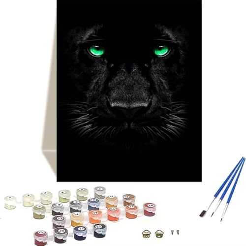 LUOLYYEI Malen nach Zahlen für Erwachsene: Beginner to Advanced Number Painting Kit Malen Nach Zahlen Kinder – Leopard DIY Kunst and Crafts – Kits enthalten Acrylfarbe – Tier 40 x 50 cm 7-G von LUOLYYEI