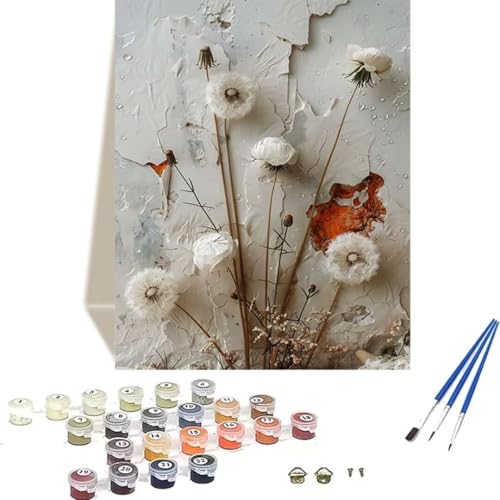 LUOLYYEI Malen nach Zahlen für Erwachsene: Beginner to Advanced Number Painting Kit Malen Nach Zahlen Kinder – LöWenzahn DIY Kunst and Crafts – Kits enthalten Acrylfarbe – Blume 70 x 95 cm Q-X von LUOLYYEI