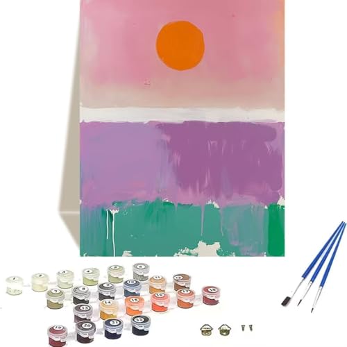 LUOLYYEI Malen nach Zahlen für Erwachsene: Beginner to Advanced Number Painting Kit Malen Nach Zahlen Kinder – Sonne DIY Kunst and Crafts – Kits enthalten Acrylfarbe – Abstrakt 40 x 50 cm 9-X von LUOLYYEI