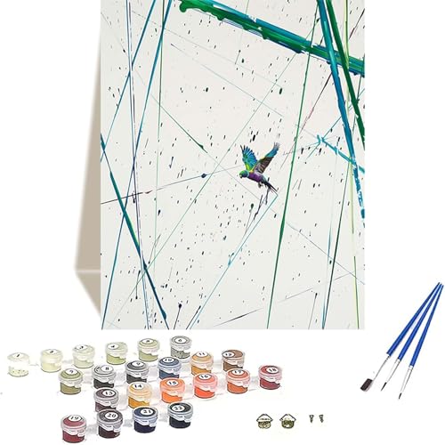 LUOLYYEI Papagei Malen Nach Zahlen Erwachsene, Tier Malen Nach Zahlen kinder Leinwand mit Pinseln und Acrylfarbe, DIY Paint by Numbers Adult und Anfänger, für Home Decor, Geschenk - 100 x 135 cm 9-V von LUOLYYEI