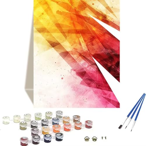 Malen Nach Zahlen Erwachsene Abstrakt, Malen Nach Zahlen Kinder DIY Handgemalt Ölgemälde Kit für Anfänger und Erwachsene Mit Acrylfarbe Graffiti Malen nach Zahlen 50 x 65 cm Als Home Wand Dekor T-S von LUOLYYEI