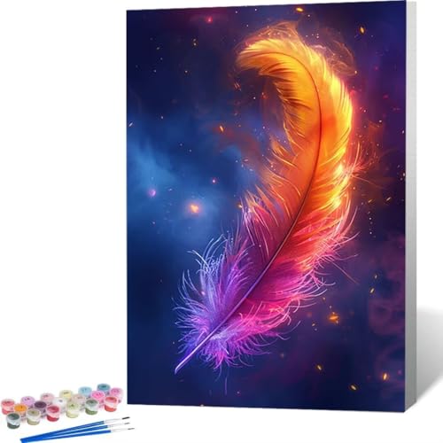 Malen Nach Zahlen für Erwachsene, Paint by Numbers Traum Feder Malen Nach Zahlen für Kinder, Malen Nach Zahlen Von 9-Jahren Mädchen Malen Nach Zahlen Kits für Anfänger als Geschenk 70 x 95 cm D-8 von LUOLYYEI