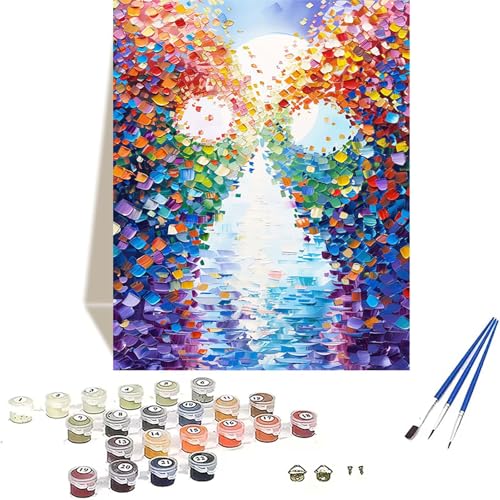 Meer Malen Nach Zahlen Erwachsene, Blume Malen Nach Zahlen kinder Leinwand mit Pinseln und Acrylfarbe, DIY Paint by Numbers Adult und Anfänger, für Home Decor, Geschenk - Ohne Rahmen 100x135CM 0-5 von LUOLYYEI