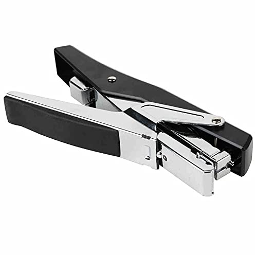 LUOSHUAI Tacker Zange Hefter Manuelles Metall mit Heftklammern Heften 20 Blätter Büroschule Schreibwaren Tacker BüRo (Color : Black) von LUOSHUAI