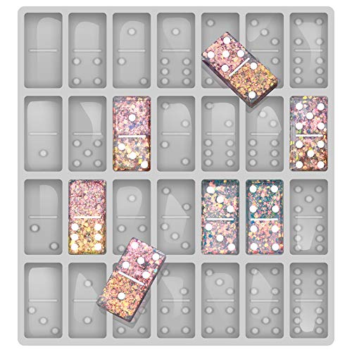 Professionelle Domino-Formen für Harzguss, Jumbo-Dominoformen für Harzguss, doppelte 6 Dominosteine, glänzend, keine Kratzer, langlebig, 22,5 x 23,5 x 1 cm, 230 g Professionelle Domino-Formen für Harzguss, Jumbo-Dominoformen für Harzguss, doppelte 6 Dominosteine, glänzend, keine Kratzer, langlebig, 22,5 x 23,5 x 1 cm, 230 g von LUOWAN