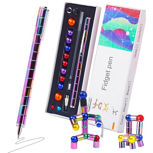 Magnetischer Kugelschreiber Multifunktional, Verformbar, Magnetischer Stift, Magnet Finger Pen, Geeignet für Geburtstage, Feste und Geschenke für Kinder Im Alter Von 8–12 Jahren von LURNODY