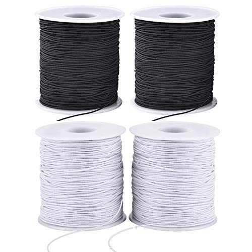 4 Rolls 1 mm Elastic String for Bracelets, Elastic String Bracelets, Elastic Cord Thread, Jewelry Stretchy Bracelet, Beadi. von LUSTEMBER