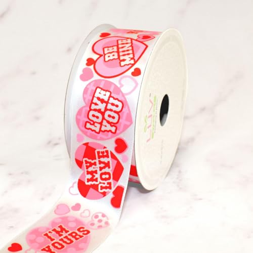 LUV Ribbons Satinband, Herzform, 3,8 cm, 9,1 m von LUV RIBBONS