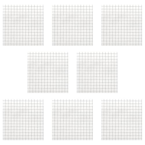 Haftnotizen 8 Blöcken 80 Blatt pro Block Linierte Sticky Notes 75×75 mm Weiß Quadratische Selbstklebende Klebezettel Wiederaufklebbar für Schule Zuhause Büro Sitzung (Karierter Stil) von LUVDECO