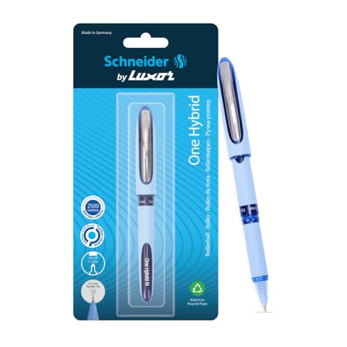 Luxor Schneider One Hybrid-Kugelschreiber, 0,3 mm, Schreiblänge 2500 m, wasserfeste Tinte, konstanter Tintenfluss, ideal für Profis und das Büro von LUXOR