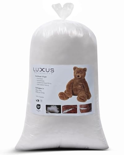 Luxus Füllwatte 100g - Waschbar & Allergikerfreundlich - Bastelwatte, Kissenfüllung & Füllmaterial für Kissen, Watte für Wolkendecke & DIY Projekte, 95°C Waschbar, Oeko-Tex Zertifiziert von LUXUS WOHNKULTUR