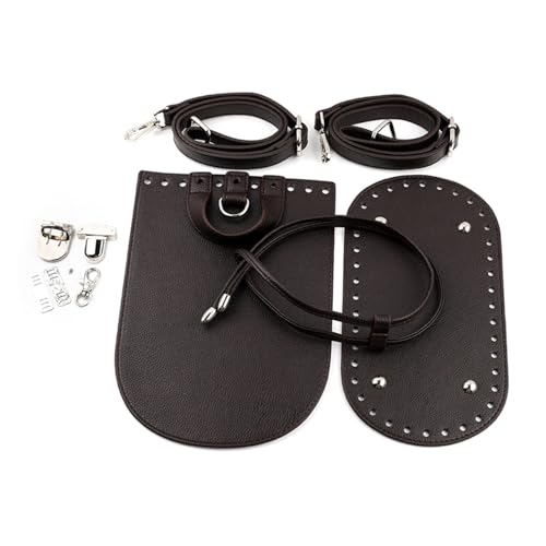 DIY Damen-Handtaschen-Bastelset 7pc Set handgemachte Tasche Boden Klappe Abdeckung Hardware for Taschen DIY Handtasche Shloulder Riemen for stricken Taschen Handtasche Umhängetaschen(Coffee set) von LUYSGBXR