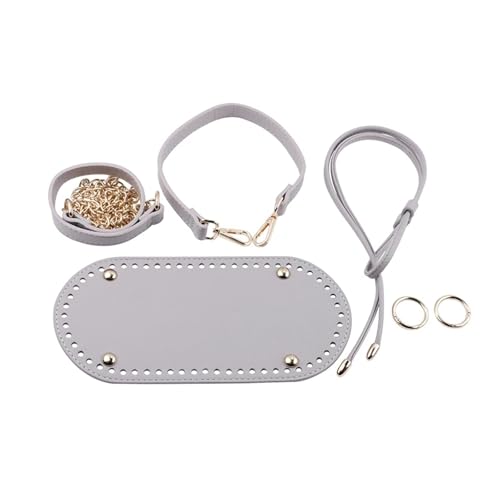 DIY Damen-Handtaschen-Bastelset 7pc Set handgemachte Tasche Boden Klappe Abdeckung Hardware for Taschen DIY Handtasche Shloulder Riemen for stricken Taschen Handtasche Umhängetaschen(Gary bucket bag) von LUYSGBXR