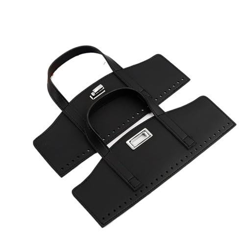 LUYSGBXR DIY Damen-Handtaschen-Bastelset 2 Stück abnehmbare PU-Leder-Taschengriff-Taschenabdeckung, Taschenzubehör, Taschenklappe, Ersatzzubehör for DIY-Handtasche(Black) von LUYSGBXR