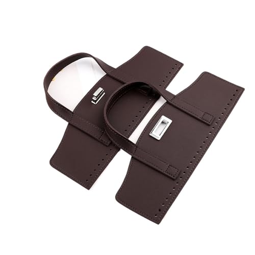 LUYSGBXR DIY Damen-Handtaschen-Bastelset 2 Stück abnehmbare PU-Leder-Taschengriff-Taschenabdeckung, Taschenzubehör, Taschenklappe, Ersatzzubehör for DIY-Handtasche(Coffee) von LUYSGBXR