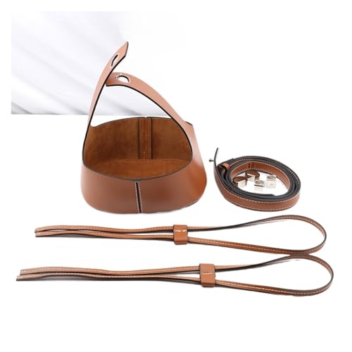 LUYSGBXR DIY Damen-Handtaschen-Bastelset DIY Leder Stricken häkeln Tasche Boden Basis for Schulter Schnalle Tasche Machen Set mit gewebten Taschengriff for DIY Handtasche(52 Brown Set) von LUYSGBXR