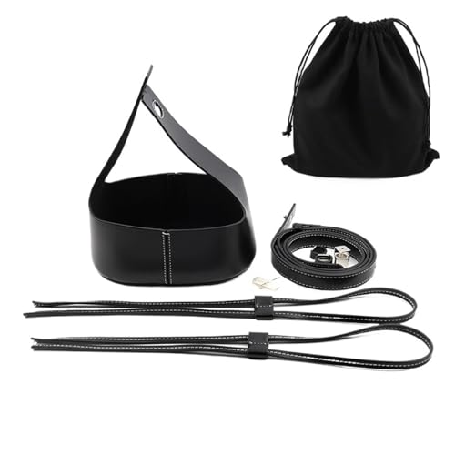 LUYSGBXR DIY Damen-Handtaschen-Bastelset DIY Leder Stricken häkeln Tasche Boden Basis for Schulter Schnalle Tasche Machen Set mit gewebten Taschengriff for DIY Handtasche(Black and Black) von LUYSGBXR