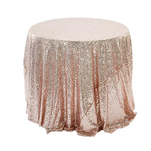 LUZBOSE Party Dekoration Pailletten Tischdecke Hotel Bankett Dekoration Tischdecke Stoff Pailletten Tischdecke Gold Pailletten Runde Rechteckige Hochzeit Tischdecke Glitzer Tischdecke von LUZBOSE