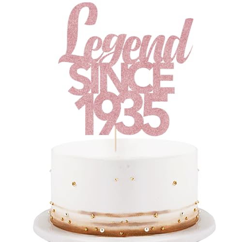 Awesome since 1994 Cake Topper 30th Birthday Happy Birthday Cake Topper Men and Women Cheer 30 Years Old Handmade Black Glitter Cake Decoration (Legend since Rose Gold, 1935) von LVEUD