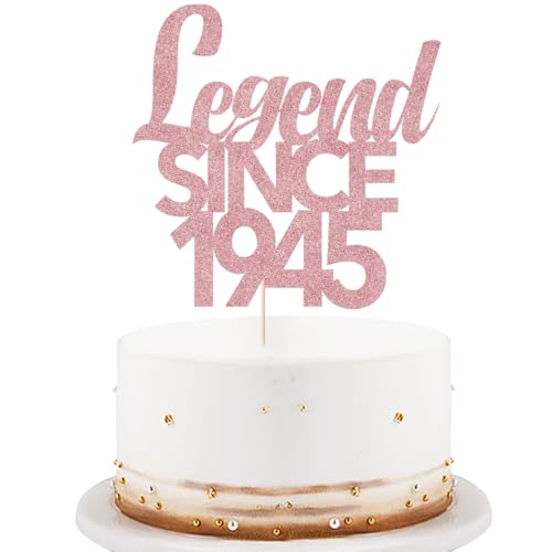 Awesome since 1994 Cake Topper 30th Birthday Happy Birthday Cake Topper Men and Women Cheer 30 Years Old Handmade Black Glitter Cake Decoration (Legend since Rose Gold, 1945) von LVEUD