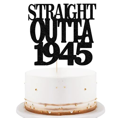 Black Flash Straight Outta 1955 Cake Topper Happy 70th Birthday Cake Topper Cheer 70th Cake Topper 70 and Fabulous Cake Decoration 70th Birthday/Wedding Party (Straight Outta Black, 1945) von LVEUD