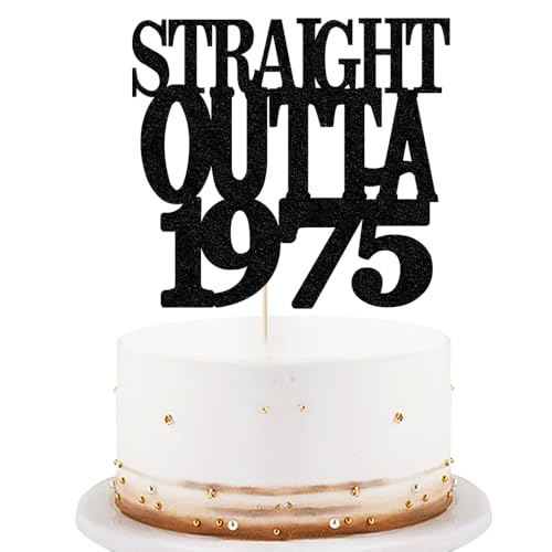 Black Flash Straight Outta 1955 Cake Topper Happy 70th Birthday Cake Topper Cheer 70th Cake Topper 70 and Fabulous Cake Decoration 70th Birthday/Wedding Party (Straight Outta Black, 1975) von LVEUD