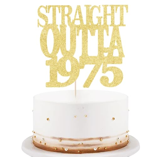 Black Flash Straight Outta 1955 Cake Topper Happy 70th Birthday Cake Topper Cheer 70th Cake Topper 70 and Fabulous Cake Decoration 70th Birthday/Wedding Party (Straight Outta Gold, 1975) von LVEUD