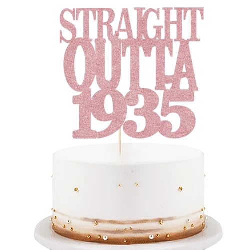 Black Flash Straight Outta 1955 Cake Topper Happy 70th Birthday Cake Topper Cheer 70th Cake Topper 70 and Fabulous Cake Decoration 70th Birthday/Wedding Party (Straight Outta Rose Gold, 1935) von LVEUD